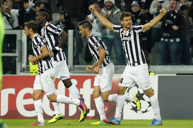 Fernando Llorente Juventus, Goal Celebration Torino 05-11-2013 Juventus Stadium Football Calcio 2013 2014 Champions League Juventus Turin - Real Madrid MarcoxBertorello