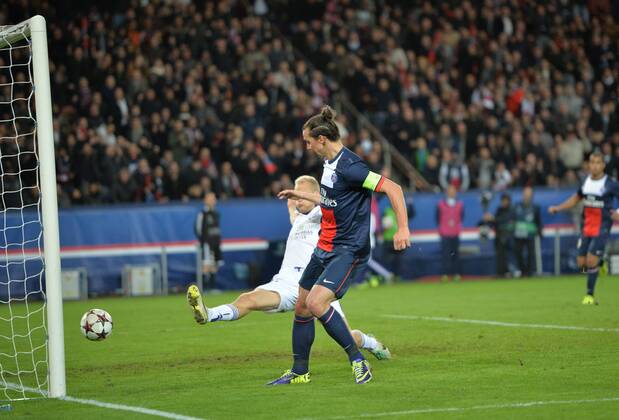 Tor durch Zlatan Ibrahimovic (psg) FOOTBALL : Paris Saint Germain (PSG) vs RSC Anderlecht - Champions League - 05 11 2013 AnthonyBIBARDFEP 