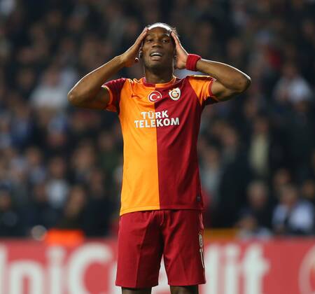 UEFA Champions League group B match between FC Copenhagen and Galatasaray Istanbul at Parken Stadium on November 05, 2013 in Copenhagen. Pictured: Didier Drogba of Galatasaray. 