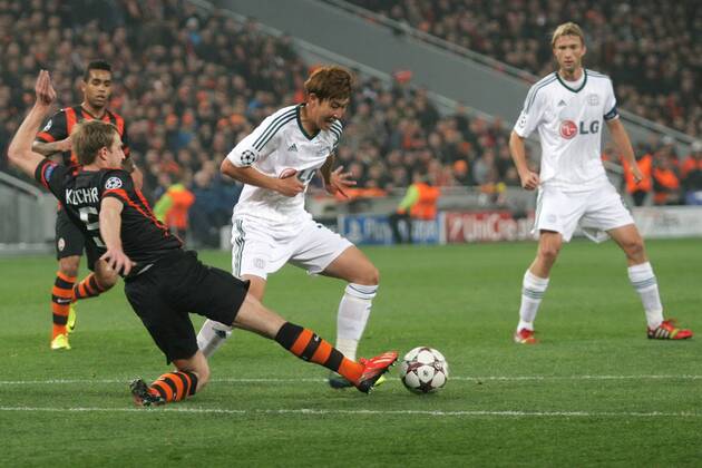 Fussball - Champions League 2013 2014 - Shakhtar Donetsk - Bayer 04 Leverkusen: Heung Min Son 