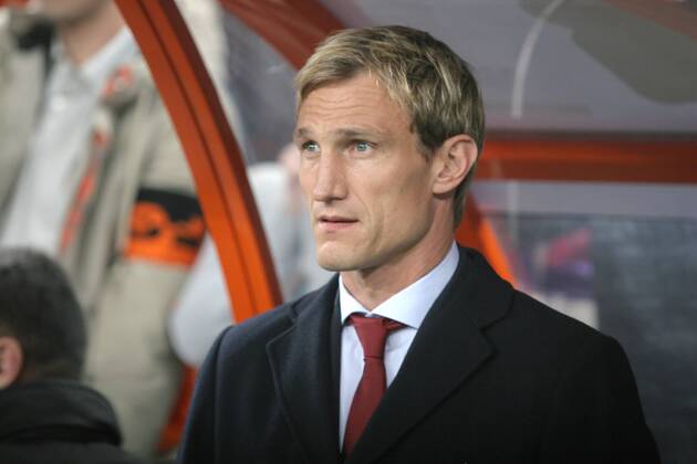 Fussball - Champions League 2013 2014 - Shakhtar Donetsk - Bayer 04 Leverkusen: Sami Hyypiä 