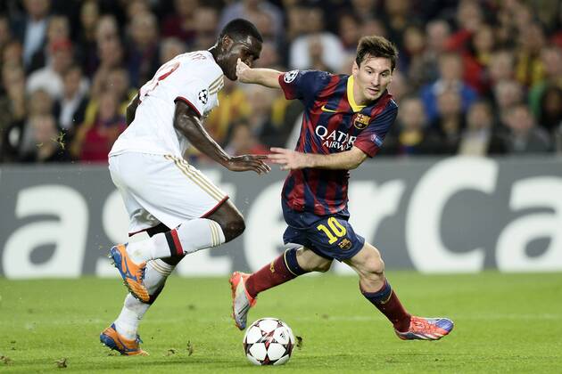 FC Barcelona (Barca) vs AC Milan fotoxDanielexBuffa Image Sport - Lionel Messi-Cristian Zapata 