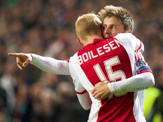 Lasse Schone of Ajax during the Champions League match between Ajax Amsterdam and Celtic FC on November 06, 2013 at the Amsterdam Arena in Amsterdam, The Netherlands. Ajax v Celtic FC UEFA Champions League 2013 2014 xVIxxIVx 1891401