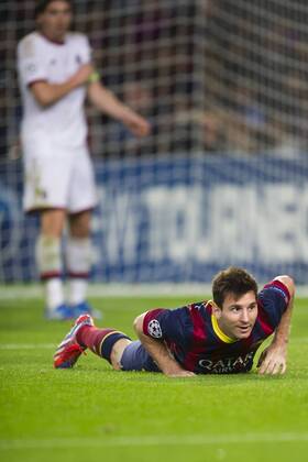FC Barcelona s Lionel Messi during a UEFA Champions League 2013-2014 match against AC Milan. November 6, 2013.  (20131106032)