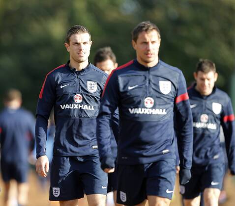England s Jordan Henderson during training - England Training - London Colney - London - England -13 11 2013 - PicDavidKlein Sportimage EDITORIAL USE ONLY. No use with unauthorised audio, video, data, fixture lists, club league logos or live services. Online in-match use limited to 120 images, no video emulation. No use in betting, games or single club league player publications.
