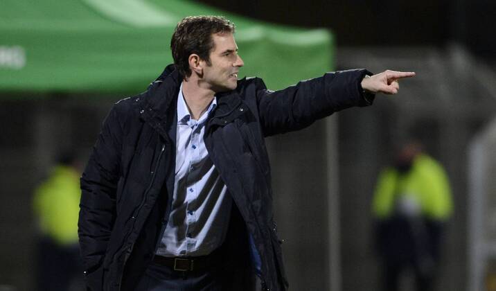 Trainer Ralf Kellermann (WOB), Geste, Gestik, VfL Wolfsburg (WOB) - LDB FC Malmö (M), Fußball, UEFA Women - Champions League, Saison 2013 2014, Wolfsburg, 13.11.2013,
