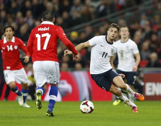 England s Jay Rodriguez in action - England v Chile - International Friendly - Wembley Stadium - London - England -15 11 2013 - Pic David Klein Sportimage EDITORIAL USE ONLY. No use with unauthorised audio, video, data, fixture lists, club league logos or live services. Online in-match use limited to 120 images, no video emulation. No use in betting, games or single club league player publications.