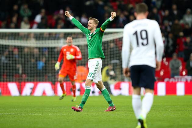 Germany s goalscorer and captain Per Mertesacker celebrates the victory - England v Germany - International Friendly - Wembley Stadium - London - 19th November 2013 - Pic Charlie Forgham-Bailey Sportimage EDITORIAL USE ONLY. No use with unauthorised audio, video, data, fixture lists, club league logos or live services. Online in-match use limited to 120 images, no video emulation. No use in betting, games or single club league player publications.
