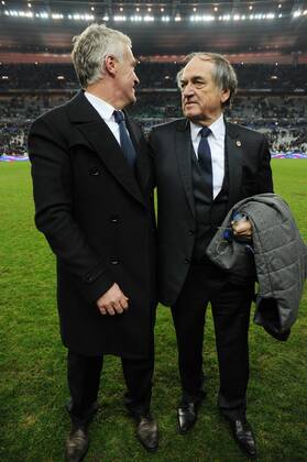 Didier Deschamps (entraineur -selectionneur France) Noel Le Graet (president FFF) FOOTBALL : France vs Ukraine - Barrages CDM 2014 - 19 11 2013 N.LeGouic FEP Panoramic