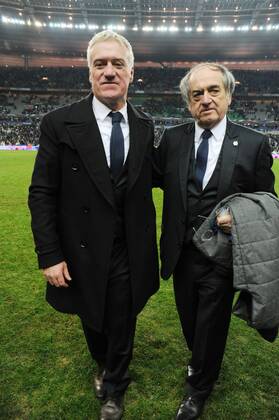 Didier Deschamps (entraineur -selectionneur France) Noel Le Graet (president FFF) FOOTBALL : France vs Ukraine - Barrages CDM 2014 - 19 11 2013 N.LeGouic FEP Panoramic