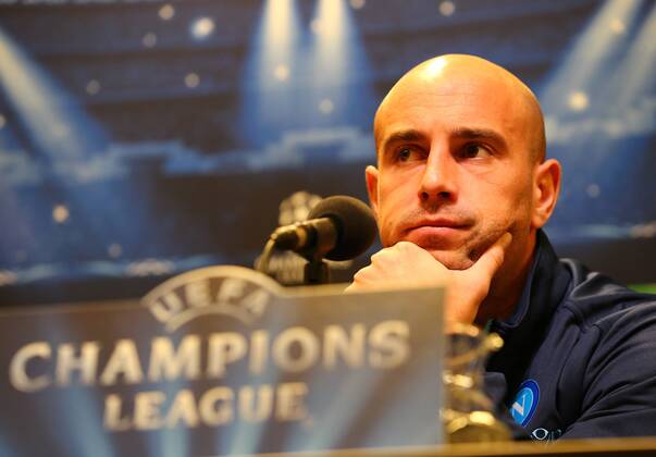 Montag 25.11.2013, Saison 2013 2014, UEFA Champions League, Pressekonferenz im Presseraum des Dortmunder Signal Iduna Parks vor dem Spiel zwischen dem BVB Borussia Dortmund und dem SSC Neapel, Pepe Reina (Torwart, Neapel)