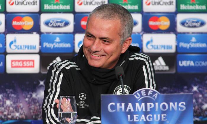 25.11.2013 Basel , St Jakob Park , SCHWEIZ, Saison 2013 2014 Herren Fussball UEFA Champions League Pressekonferenz Trainer Jose Mourinho (FC Chelsea) , Einzelbild , Portrait 