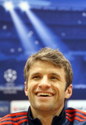 ITAR-TASS: MOSCOW REGION, RUSSIA. NOVEMBER 26, 2013. Bayern s Thomas Mueller gives a press conference ahead of the UEFA Champions League Group D Round 5 football match against CSKA Moscow.  Aufmacher RE1317E1