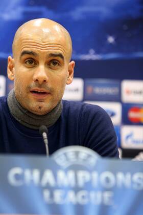 November 26, 2013. Russia, Khimki, arena New Khimki. Press conference FC Bayern Munich (Germany) before the match UEFA Champions League against FC CSKA. Bayern s head coach Pep Guardiola DmitryxGolubovich 