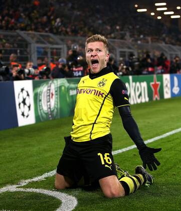 Dortmund Fußball Champions League Borussia Dortmund vs. SSC Neapel, Jakub (Kuba) Blaszczykowski (BvB) jubelt über sein Tor zum 2:0