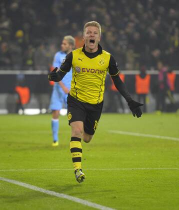26.11.2013, Fussball Championsleague 2013 2014, Vorrunde, 5.Spieltag, Borussia Dortmund - SSC Neapel, im Signal-Iduna-Park Stadion in Dortmund. Jakub Kuba Blaszczykowski (Dortmund) Torjubel.