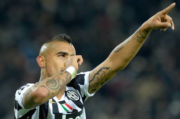 Nov. 27, 2013 - Torino - Arturo Arturo Vidal celebrates during the Champions League match between Juventus and Copenaghen at Juventus Stadium on November 27, 2013 in Torino - Photo: FilippoAlfero NurPhoto Champions League 2013-2014, Juventus Turin - FC Copenaghen  - ZUMAn23
