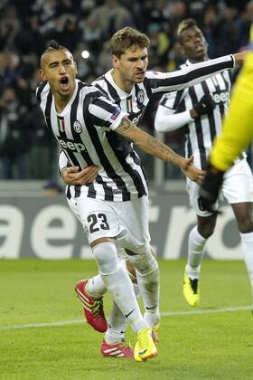 Arturo Vidal Juventus and Fernando Llorente Juventus, Goal Celebration, - 27-11-2013, Juventus Stadium 2013 2014 - Champions League, Juventus Turin - FC Copenhagen, Foto MarcoBertorello Insidefoto MarcoxBertorello