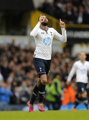 Tottenham s Sandro celebrates scoring his sides second goal Tottenham Hotspur v Manchester United - Premier League - White Hart Lane - London - 01 12 2013 - Pic David Klein Sportimage EDITORIAL USE ONLY. No use with unauthorised audio, video, data, fixture lists, club league logos or live services. Online in-match use limited to 120 images, no video emulation. No use in betting, games or single club league player publications.