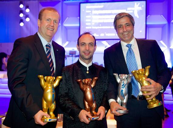 Berlin 07.12.2013 Berliner Sportler des Jahres 2013 Champions 2013 Ingo Schiller (Hertha BSC Berlin) Bob Hanning (Füchse Berlin) Kaweh Niroomand (Berlin recycling Volleys) Berliner Sportler des Jahres 2013