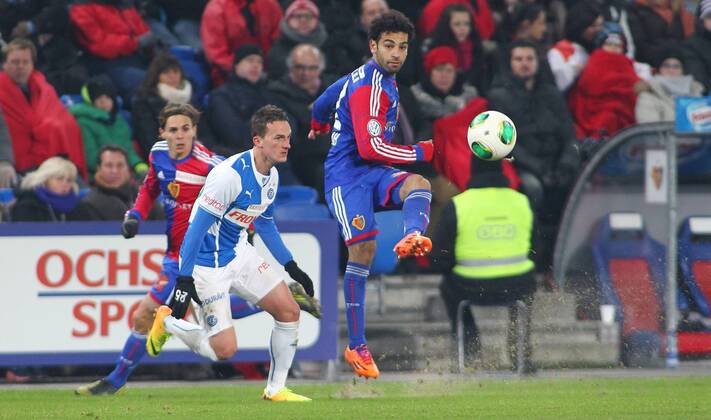 07.12.2013 St Jakob Park Basel ,SCHWEIZ, Saison 2013 2014 Herren Fussball Super League FC Basel - Grasshopper Club Zürich Mohamed Salah (FC Basel)