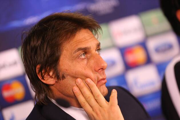 Juventus head coach Antonio Conte gives a press conference at the TT Arena Stadium in Istanbul on December 9, 2013, on the eve of the UEFA Champions League football match Galatasaray vs Juventus 
