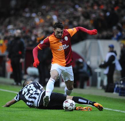 UEFA Champions League group B match between Galatasaray Istanbul and Juventus at Turk Telekom Arena Stadium on December 10, 2013 in Istanbul, Turkey. Pictured: Albert Riera of Galatasaray. 