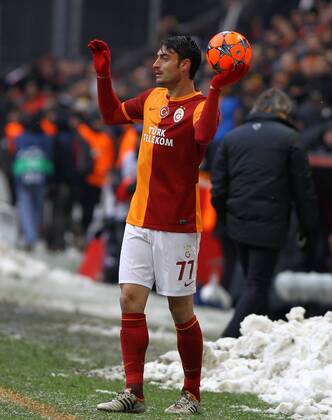 UEFA Champions League group B match between Galatasaray Istanbul and Juventus Torino at Turk Telekom Arena Stadium on December 11, 2013 in Istanbul. Pictured: Albert Riera of Galatasaray. 