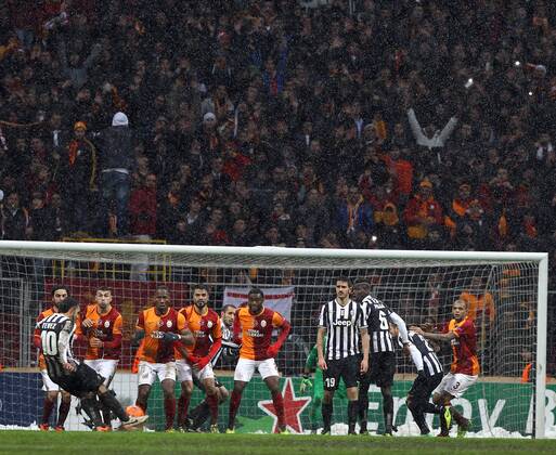 UEFA Champions League group B match between Galatasaray Istanbul and Juventus Torino at Turk Telekom Arena Stadium on December 11, 2013 in Istanbul. Match Score: Galatasaray 1 - Juventus 0 Pictured: Carlos Tevez of Juventus. 