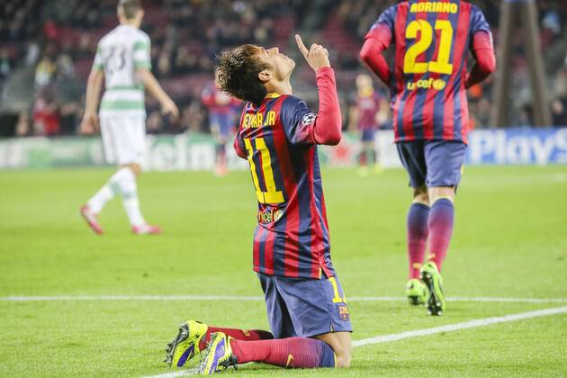 11 12 2013, Champions League group H, BARCELONA: Neymar FC Barcelona (Barca) - Celtic Glasgow, Liga de Campeones en el Estadio del Camp Nou in Barcelona, (Photo: MikelxTriguerosxUrbanandSportxCordonxPress) 