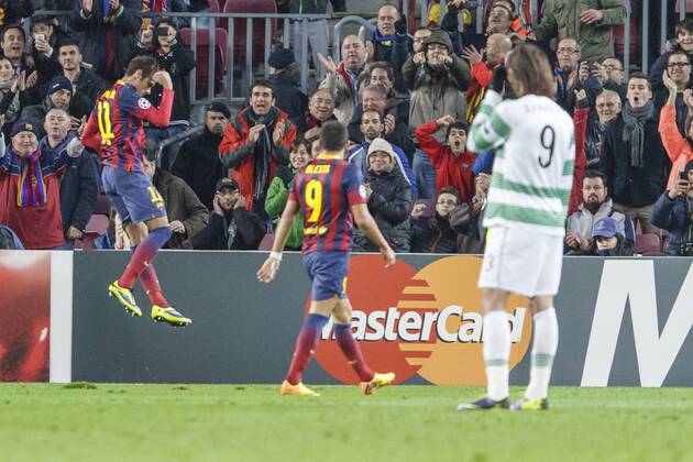 11 12 2013, Champions League group H, BARCELONA: Neymar, FC Barcelona FC Barcelona (Barca) - Celtic Glasgow, Liga de Campeones en el Estadio del Camp Nou in Barcelona, (Photo: MikelxTriguerosxUrbanandSportxCordonxPress) 