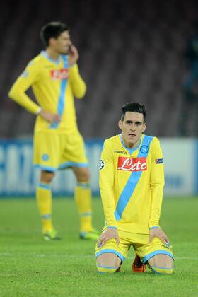 Jose Callejon Napoli Napoli 11-12-2013 Stadio San Paolo. Football UEFA Chanpions League 2013 2014. SSC Napoli - Arsenal FC London. AntoniettaxBaldassarre