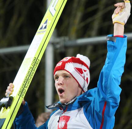 SKI NORDISCH - FIS WC Bischofshofen, Vierschanzentournee BISCHOFSHOFEN,AUSTRIA,06.JAN.14 - SKI NORDISCH, SKISPRINGEN - FIS Weltcup der Herren, Vierschanzen-Tournee, Siegerehrung. Bild zeigt den Jubel von Thomas Morgenstern (AUT). 