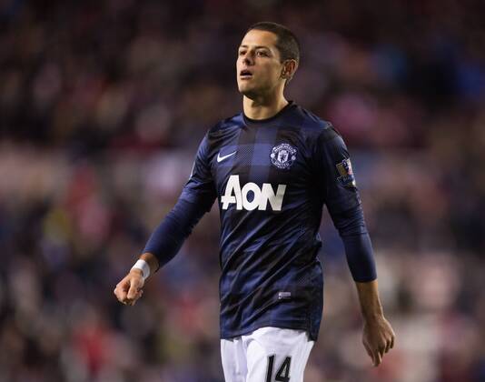 Javier Hernandez (Chicharito) of Manchester United - AFC Sunderland (FC) vs. Manchester United (ManU) - Capital One Cup Semi Final First Leg - Stadium of Light - 07 01 2014 xPicxPhilipxOldhamx EDITORIAL USE ONLY. No use with unauthorised audio, video, data, fixture lists, club league logos or live services. Online in-match use limited to 120 images, no video emulation. No use in betting, games or single club league player publications.