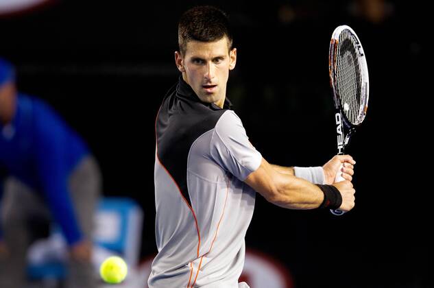 TENNIS - ATP, Australian Open 2014 MELBOURNE,AUSTRALIEN,13.JAN.14 - TENNIS - ATP Tennis Herren World Tour, Grand Slam, Australian Open. Bild zeigt Novak Djokovic (SRB).