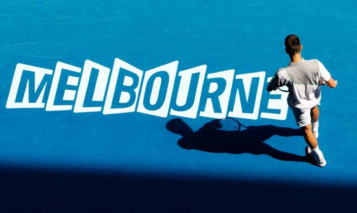 TENNIS - ATP, Australian Open 2014 MELBOURNE,AUSTRALIEN,19.JAN.14 - TENNIS - ATP Tennis Herren World Tour, Grand Slam, Australian Open. Bild zeigt Novak Djokovic (SRB).