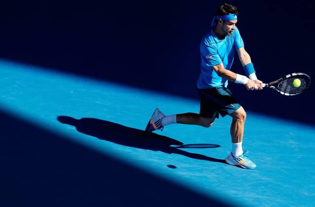 TENNIS - ATP, Australian Open 2014 MELBOURNE,AUSTRALIEN,19.JAN.14 - TENNIS - ATP Tennis Herren World Tour, Grand Slam, Australian Open. Bild zeigt Fabio Fognini (ITA).