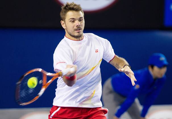 TENNIS - ATP, Australian Open 2014 MELBOURNE,AUSTRALIEN,19.JAN.14 - TENNIS - ATP Tennis Herren World Tour, Grand Slam, Australian Open. Bild zeigt Stanislas Wawrinka (SUI).
