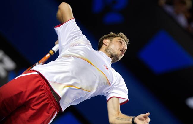 TENNIS - ATP, Australian Open 2014 MELBOURNE,AUSTRALIEN,19.JAN.14 - TENNIS - ATP Tennis Herren World Tour, Grand Slam, Australian Open. Bild zeigt Stanislas Wawrinka (SUI).