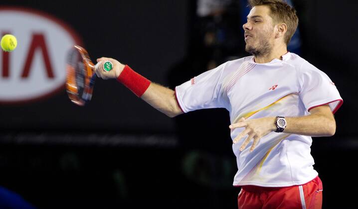 TENNIS - ATP, Australian Open 2014 MELBOURNE,AUSTRALIEN,19.JAN.14 - TENNIS - ATP Tennis Herren World Tour, Grand Slam, Australian Open. Bild zeigt Stanislas Wawrinka (SUI).
