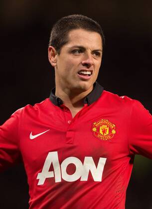Javier Hernandez (Chicharito) of Manchester United grimaces - Manchester United vs. Sunderland - Capital One Cup Semi Final Second Leg - Old Trafford - Manchester - 22 01 2014 Pic PhilipOldham Sportimage EDITORIAL USE ONLY. No use with unauthorised audio, video, data, fixture lists, club league logos or live services. Online in-match use limited to 120 images, no video emulation. No use in betting, games or single club league player publications.