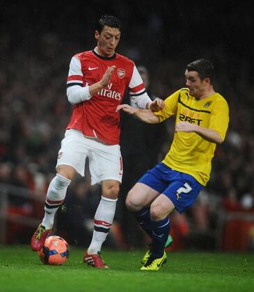 Football - 2013 2014 FA Cup - Fourth Round: Arsenal vs. Coventry City Arsenal s Mesut Özil at The Emirates. John Fleck - Coventry COLORSPORT ANDREW COWIE