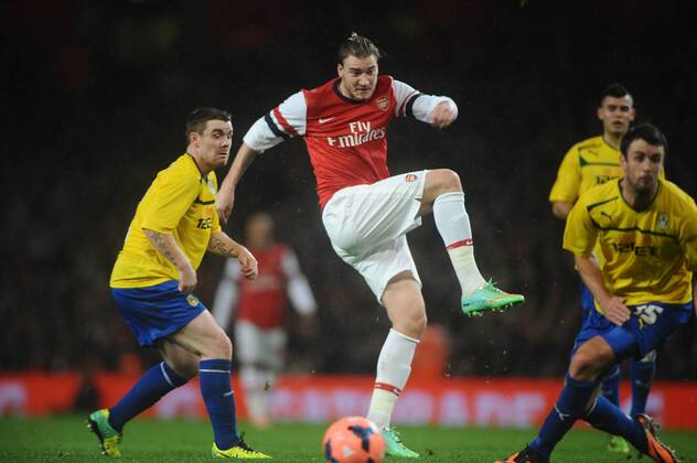 Football - 2013 2014 FA Cup - Fourth Round: Arsenal vs. Coventry City Arsenal s Nicklas Bendtner at The Emirates. COLORSPORT ANDREW COWIE