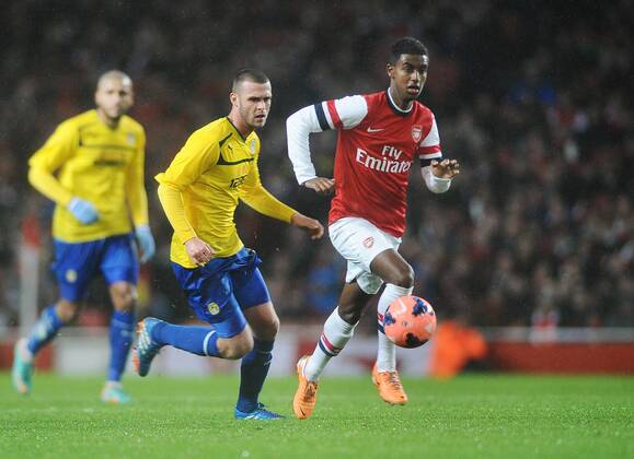 Football - 2013 2014 FA Cup - Fourth Round: Arsenal vs. Coventry City Arsenal s Gedion Zalalem comes on as a Substitute to make his debut at The Emirates. Billy Daniels - coventry COLORSPORT ANDREW COWIEWIE