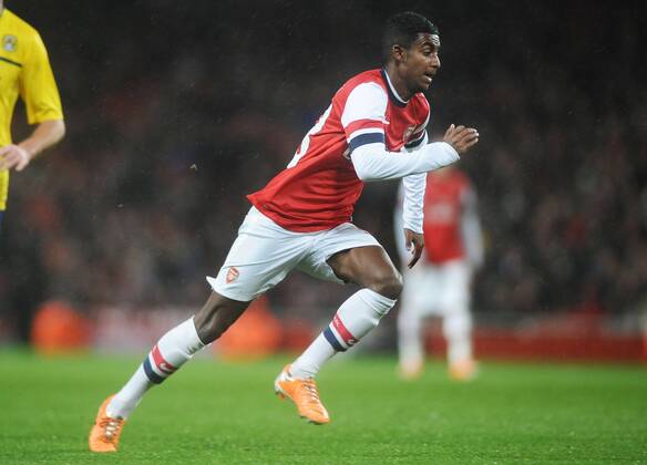 Football - 2013 2014 FA Cup - Fourth Round: Arsenal vs. Coventry City Arsenal s Gedion Zalalem making his debut at The Emirates. COLORSPORT ANDREW COWIE