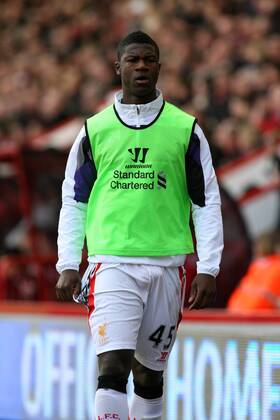 Football - 2013 2014 FA Cup - Fourth Round: AFC Bournemouth vs. Liverpool FC Stephen Sama of Liverpool Colorsport ShaunxBoggust
