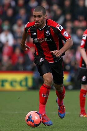 Football - 2013 2014 FA Cup - Fourth Round: AFC Bournemouth vs. Liverpool FC Bournemouth s Lewis Grabban in action Colorsport ShaunxBoggust