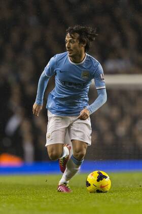 29.01.2014 London, England. Manchester City s David SILVA in action during the Premier League game between Tottenham Hotspur and Manchester City from White Hart Lane. xCraigxMercerx  ActionPlus20171848