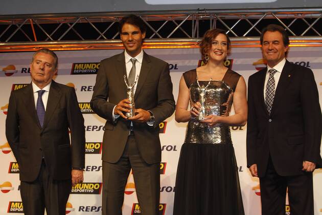 Sport Awards of Mundo Deportivo. In this picture, Rafael Nadal, Mireia Belmonte and Artur Mas. xFRANCESCxADELANTADOx 