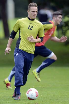 VDV-Trainingscamp --- Fussball --- 1.Bundesliga --- 09.07.2012 Rouven Sattelmaier (VDV), Freisteller, Aktion